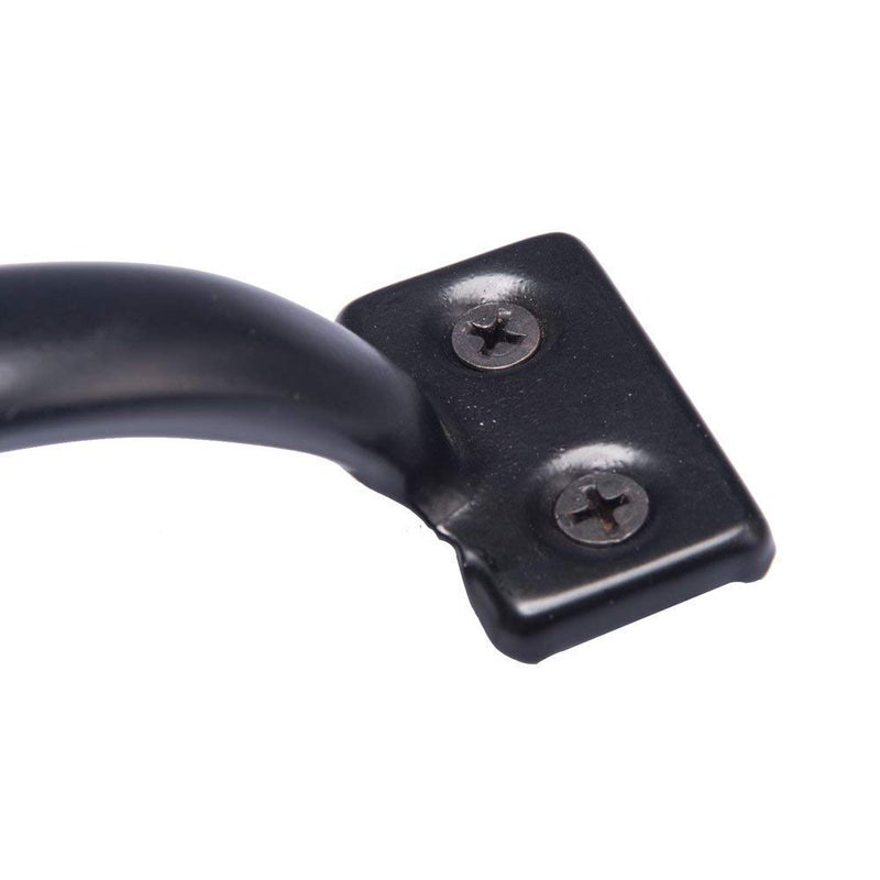 Tebery 4 Pack Utility 6-1/2 Inch Pulls in Black Metal Gate Handle - Image 4